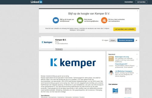 Kemper op Linkedin