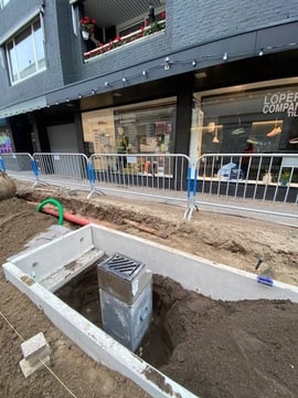 Keerwanden voor groene zone in Tilburg