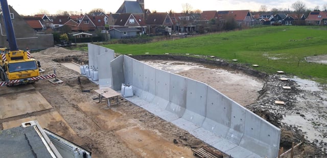 Keerwanden bij Zeeuwse Villa 